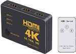 4K,سبليتر اتش دي ام اي 3*1 مع جهاز التحكم عن بعد|SPLITTER HD 3X1 4K &REMOTE CONTROL