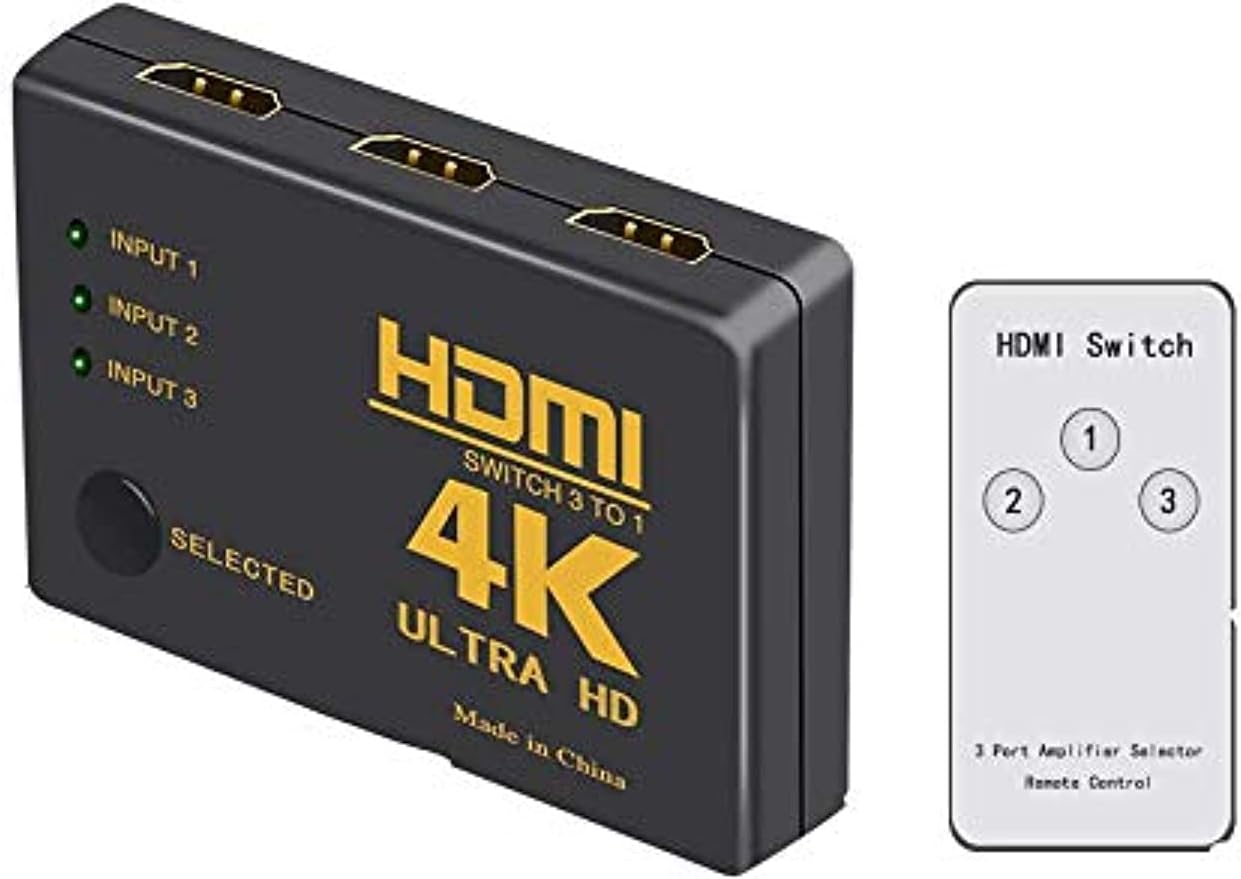 51EmMiJp+BL._AC_SL1500_ 4K,سبليتر اتش دي ام اي 3*1 مع جهاز التحكم عن بعد|SPLITTER HD 3X1 4K &REMOTE CONTROL - Image 1