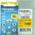 Renata Size 10 Hearing Aid Batteries1.45volt - 10*6 Pack