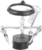 Magnifier With LED & Alligators Holders & Solder Iron Stand (TE-801)