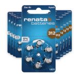 Renata Size 312 Hearing Aid Batteries1.45volt -10*6 Pack