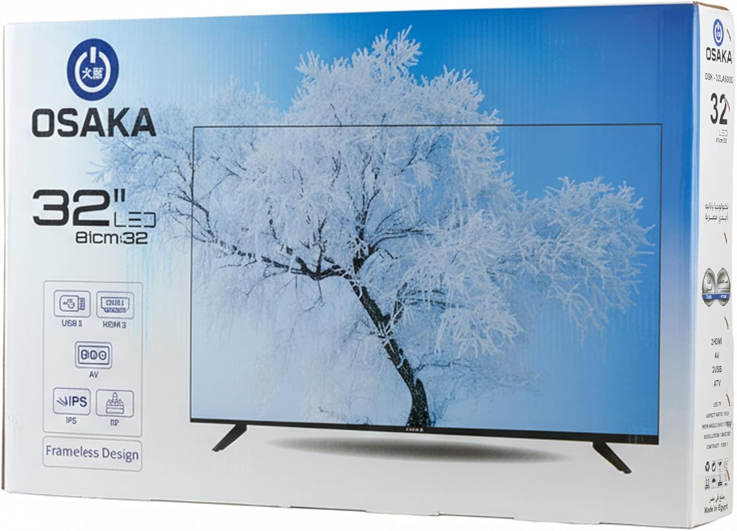 716Z1nf4l0L._AC_SL1500_ شاشه سمارت اوساكا 32 بوصة Frameless Design ,IPS Display,USB HDMI Ports, HD Resolution - Image 1