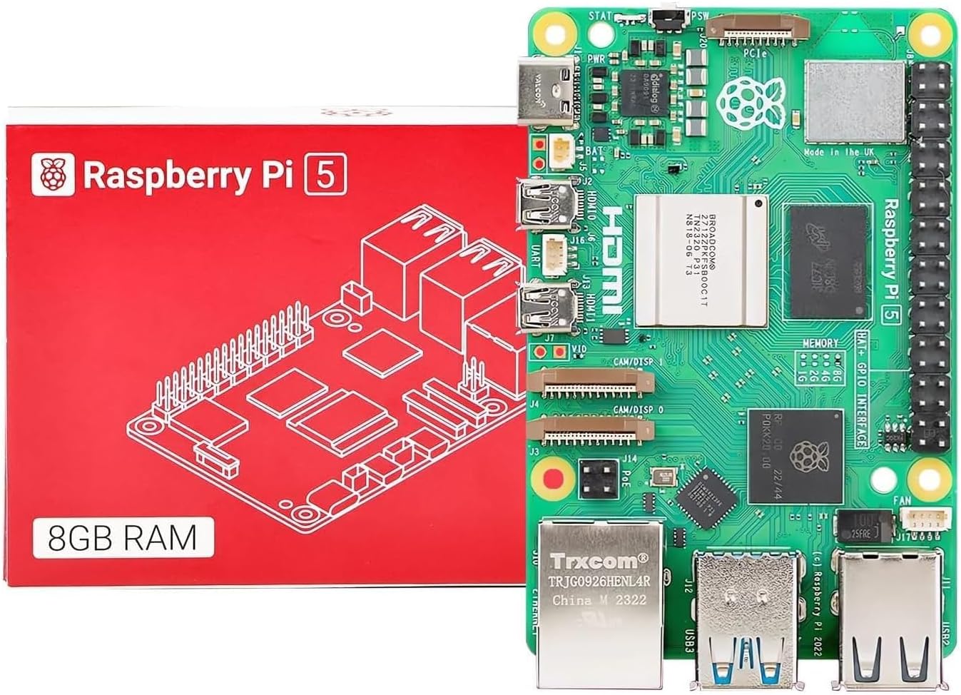 71u2Od-VqZL._AC_SL1438_ Raspberry Pi 5 Computer – 8GB RAM – Made in UK - Image 1