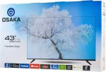 شاشه اوساكا سمارت 43 بوصة Frameless Design ,IPS Display,USB ,HDMI Ports, HD Resolution