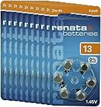 81guEV793jL._AC_SX148_SY213_QL70_ Renata Size 10 Hearing Aid Batteries1.45volt - 10*6 Pack - Image 1